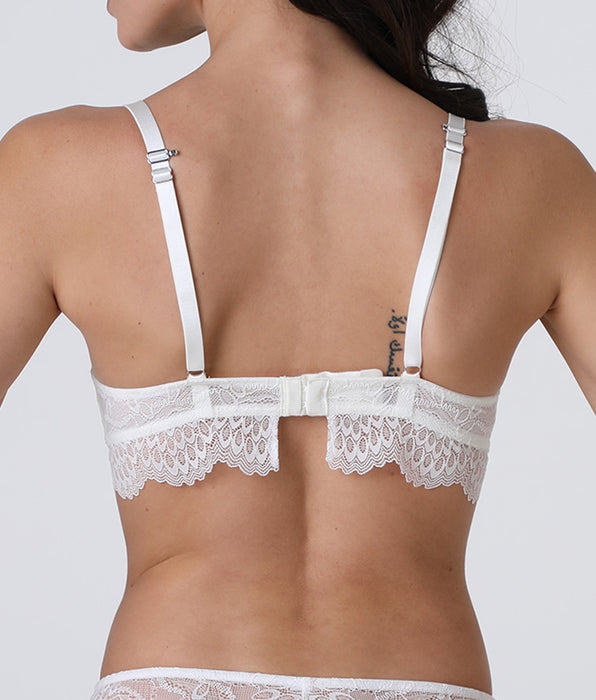 Lovable Reggiseno con Ferretto Push-Up Galloon Lace, panna