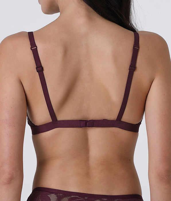 Lovable Reggiseno Triangolo Senza Ferretto Art Flower Lace in pizzo, vinaccia