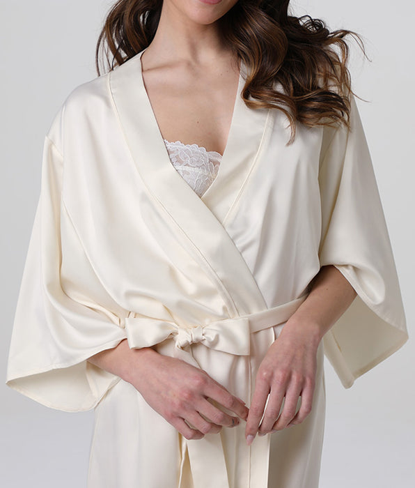 Lovable Vestaglia in Satin, bianco latte