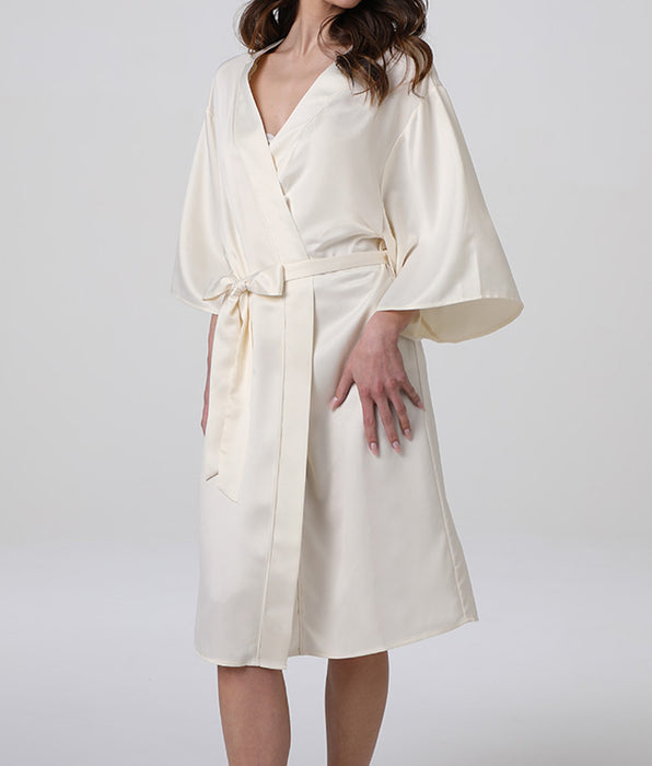 Lovable Vestaglia in Satin, bianco latte