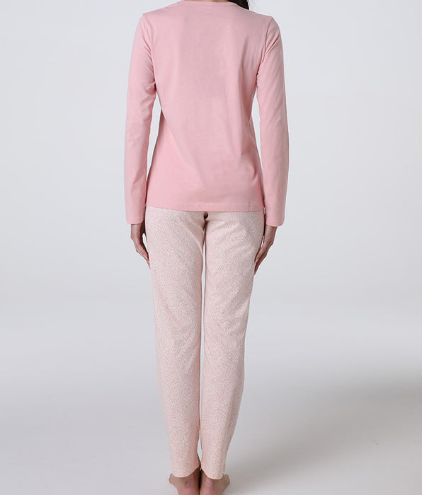 Lovable Pigiama Lungo in Jersey, rosa vintage