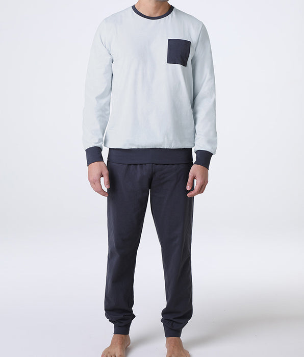 Lovable Pigiama Lungo Girocollo in Jersey, azzurro chiaro