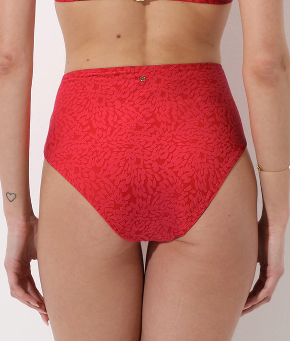 Lovable Costume Slip Alto Festival Jacquard, rosso ibisco