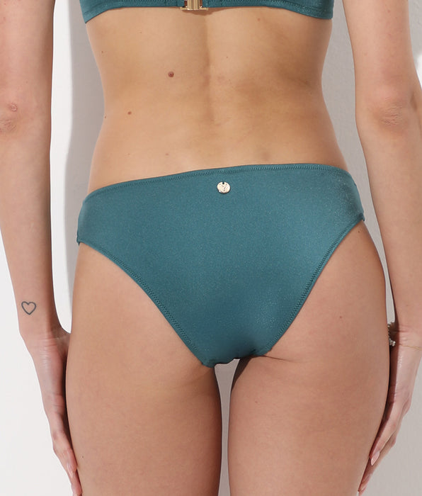 Lovable Costume Slip con Cinturina Plain Trendy Shiny Micro, verde mediterraneo