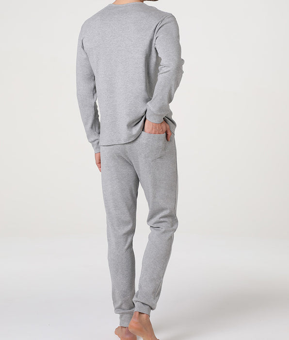 Lovable Pigiama Lungo Girocollo Interlock, grigio melange