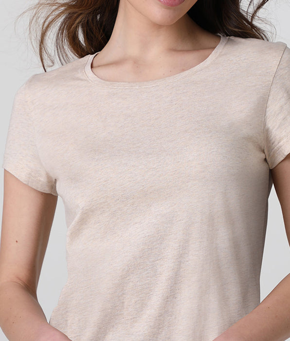 Lovable Capri Jersey Crew Neck Pajamas, Cappuccino