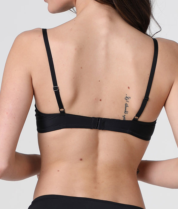 Lovable Reggiseno Balconcino con Ferretto Floral Embroidery in tulle, nero