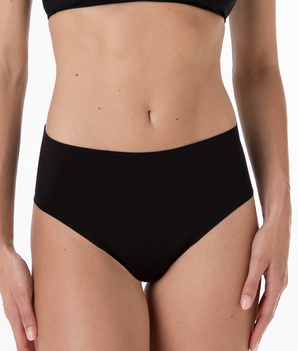 Lovable Slip Midi Second Skin Micro in microfibra, nero