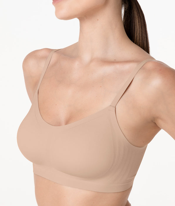Lovable Reggiseno Brassiere Senza Ferretto Invisible Fusion in microfibra, nudo chiaro