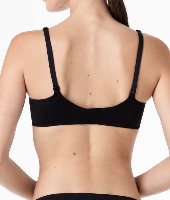 Lovable Reggiseno con Ferretto Senza Imbottitura Invisible Essence in microfibra, nero