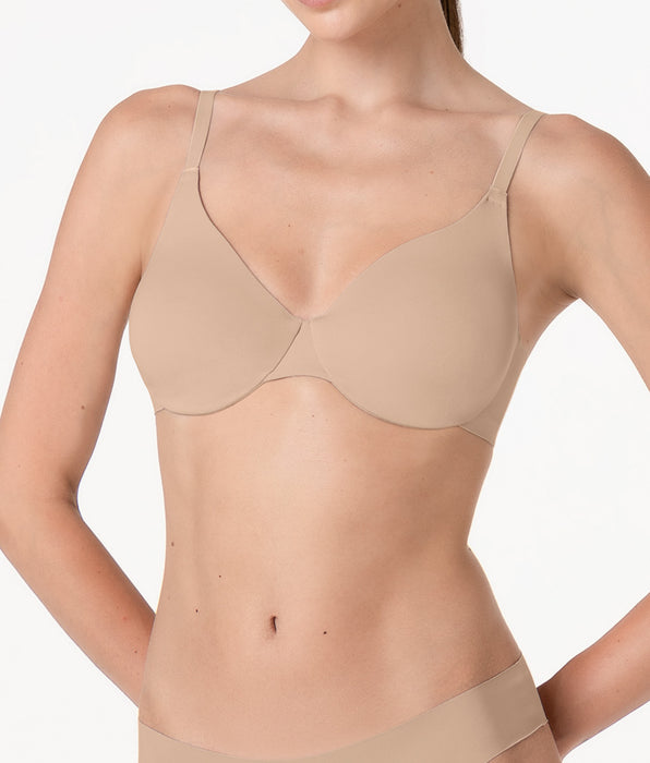 Lovable Reggiseno con Ferretto Senza Imbottitura Invisible Essence in microfibra, nudo chiaro