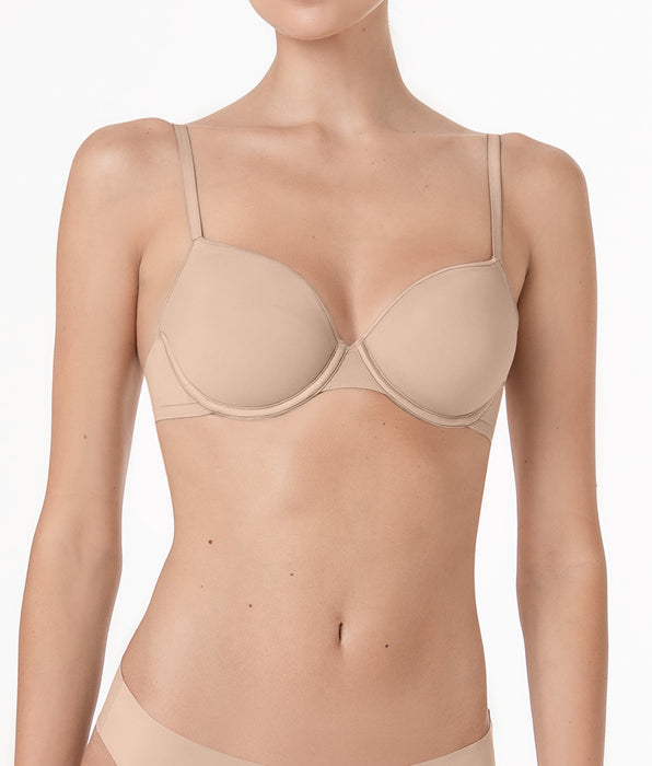 Lovable Reggiseno con Ferretto Coppa Spacer Invisible Breeze in microfibra, nudo chiaro