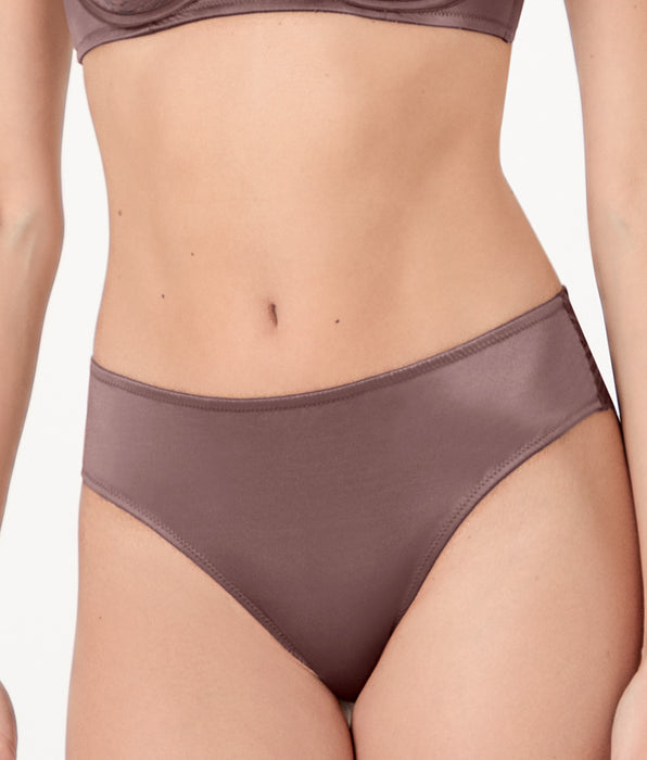 Lovable Slip Blowball Lacy Micro in microfibra e pizzo, nocciola