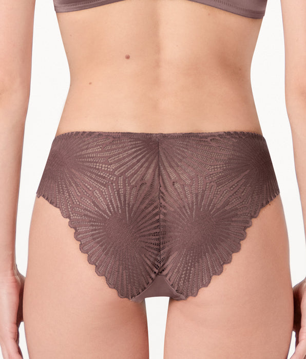 Lovable Slip Blowball Lacy Micro in microfibra e pizzo, nocciola