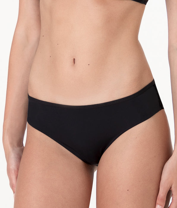 Lovable Slip Midi Velvet Embroidery in microfibra e tulle, nero