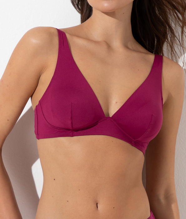 Lovable Costume Reggiseno Triangolo senza Ferretto Shiny Micro, lampone viola