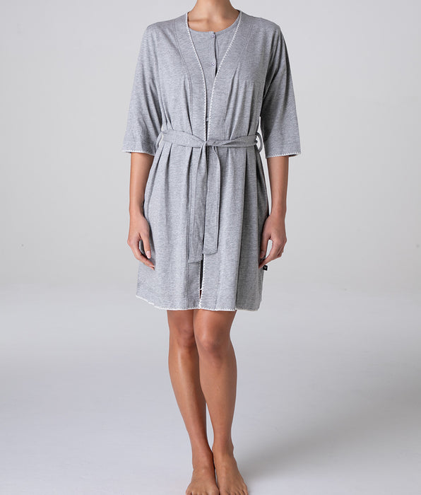 Lovable Kimono in Jersey, grigio melange