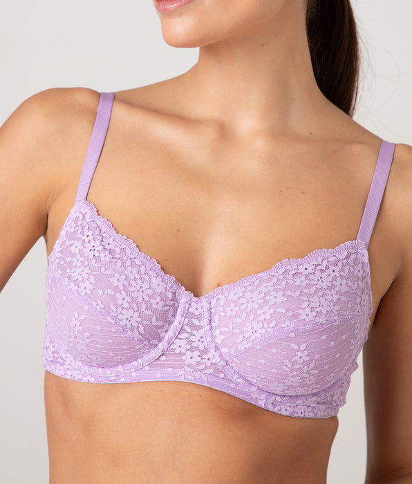 Lovable Reggiseno Balconcino con Ferretto Spring Lace in pizzo, lavanda