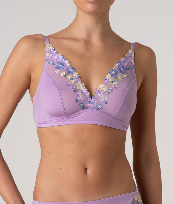 Lovable Reggiseno Triangolo senza Ferretto Fairytale Embroidery in tulle ricamato, lavanda fiori