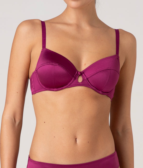 Lovable Reggiseno Balconcino con Ferretto Chic Micro in microfibra, lampone viola