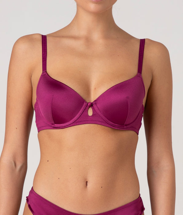 Lovable Reggiseno Imbottito con Ferretto Chic Micro in microfibra, lampone viola