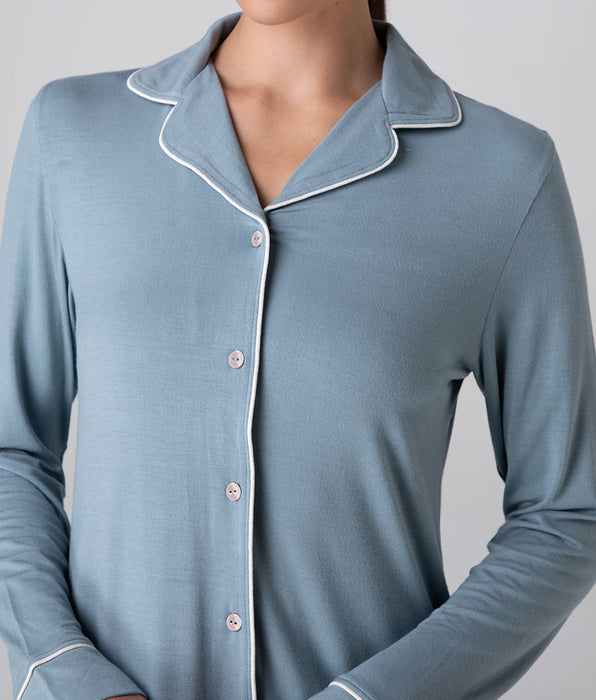 Lovable Camicia da Notte Aperta in Viscosa Elasticizzata, carta da zucchero