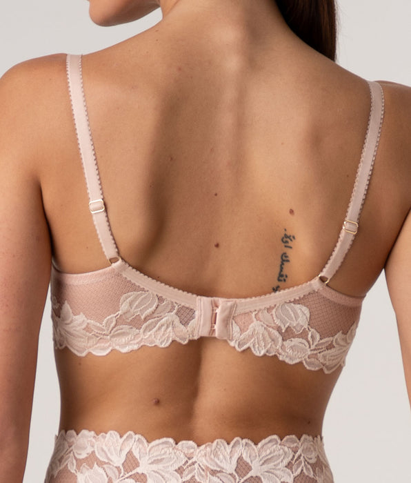 Lovable Elegant Muse Lace Underwired Bra, pearled ivory and pink