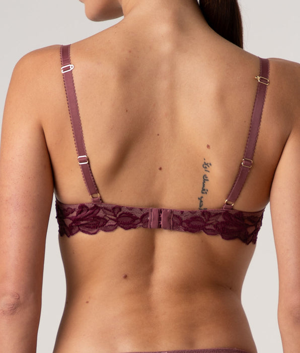 Lovable Reggiseno Imbottito con Ferretto Elegant Muse in pizzo, rosso amaranto e vinaccia