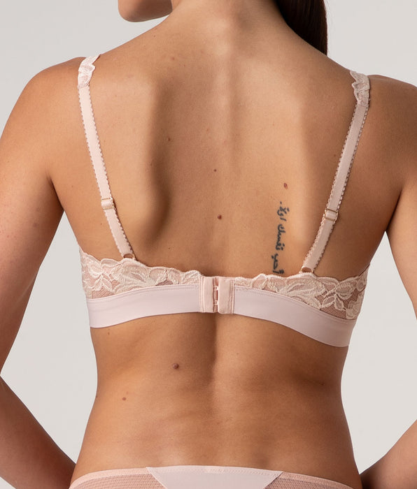Lovable Elegant Muse Soft Sail Wirefree Bra, pearled ivory and pink