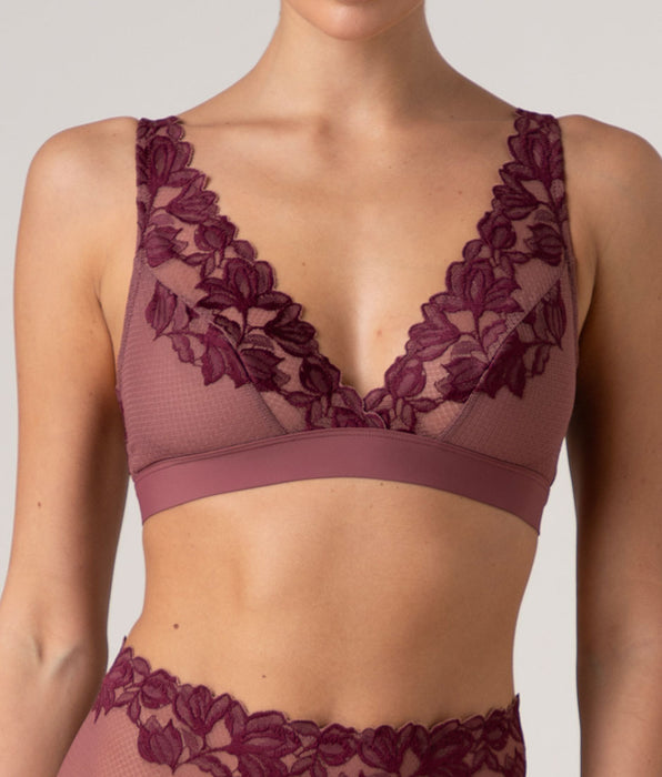 Lovable Elegant Muse Soft Sail Wirefree Bra, amaranto red and wine