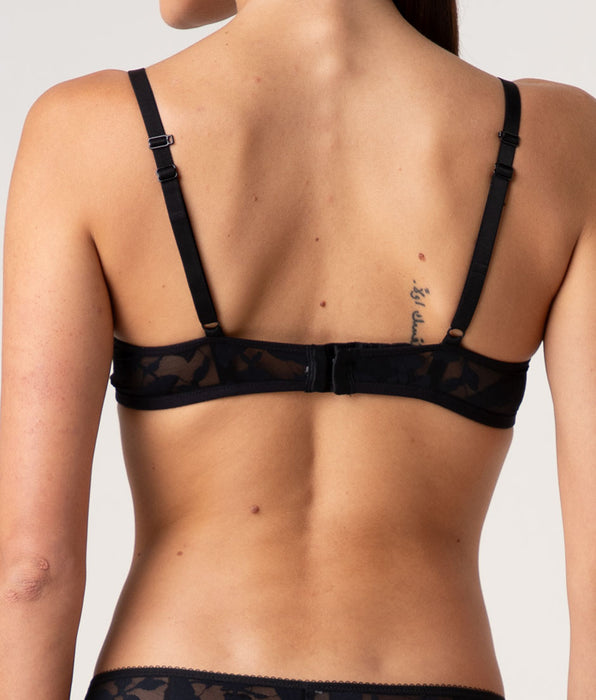 Lovable Modern Bloom Lace Underwired Push-Up Bra, black