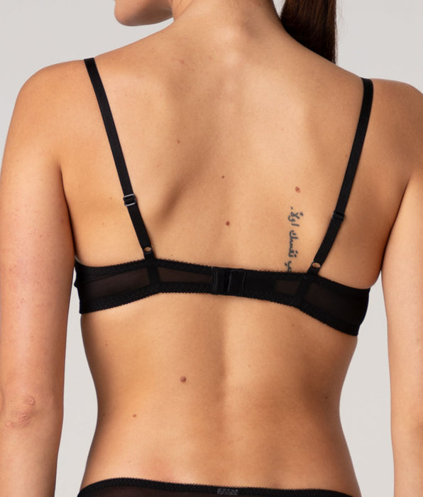 Lovable Dot Lace Underwired Bra in lace, black