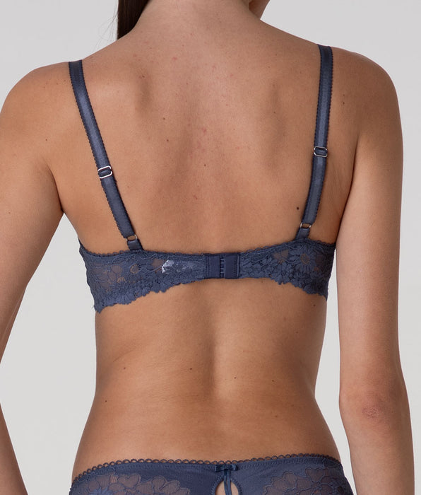 Lovable Reggiseno Balconcino Imbottito con Ferretto Garden Flowers Lace in pizzo, blu polvere