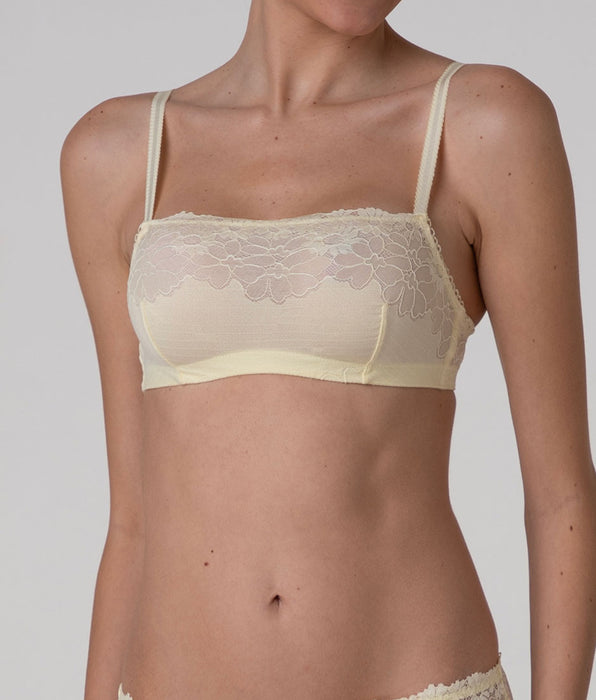 Lovable Reggiseno Bralette senza Ferretto Garden Flowers Lace in pizzo, vaniglia