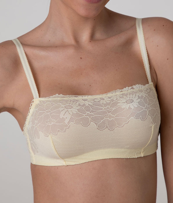 Lovable Reggiseno Bralette senza Ferretto Garden Flowers Lace in pizzo, vaniglia