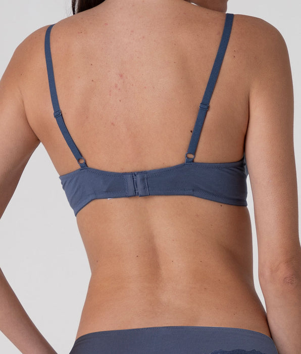 Lovable Trendy Modal Underwired Bra in Cotton Modal and Lace, powder blue