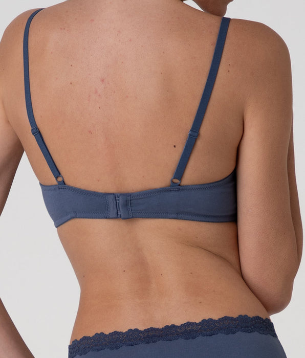 Lovable Trendy Modal Non-Wired Bra in Cotton Modal and Lace, powder blue