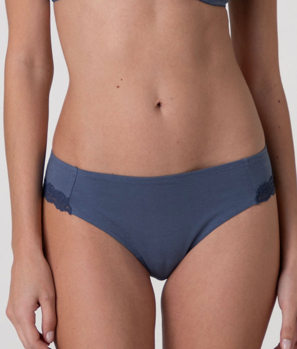 Lovable Brasiliano Trendy Modal in Cotone Modal e pizzo, blu polvere