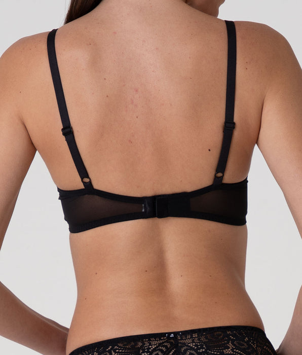 Lovable Shadow Lace Underwired Bra, black
