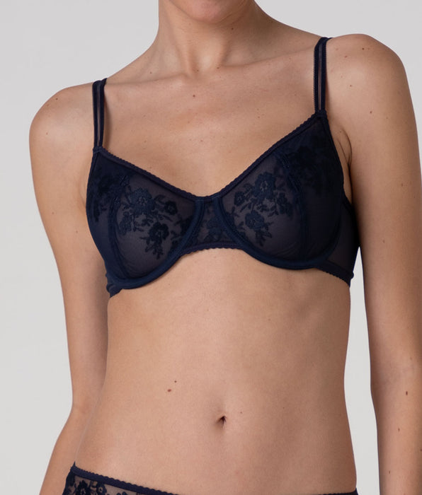 Lovable Reggiseno con Ferretto Elegant Embroidery in tulle ricamato, blu navy