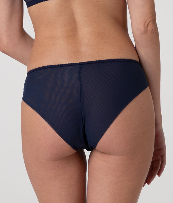 Lovable Slip Elegant Embroidery in tulle ricamato, blu navy