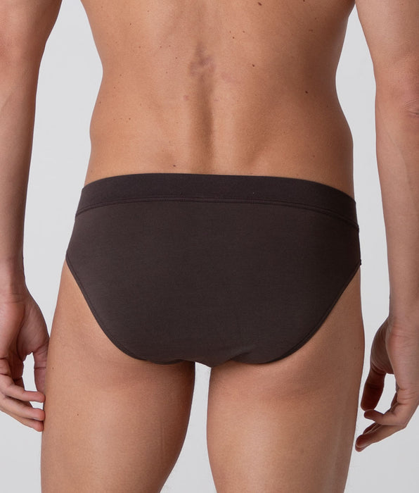 Lovable Modern Cotton Modal Briefs, Chocolate Brown