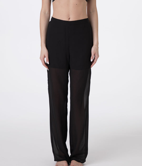Lovable Long Chiffon Trousers, black