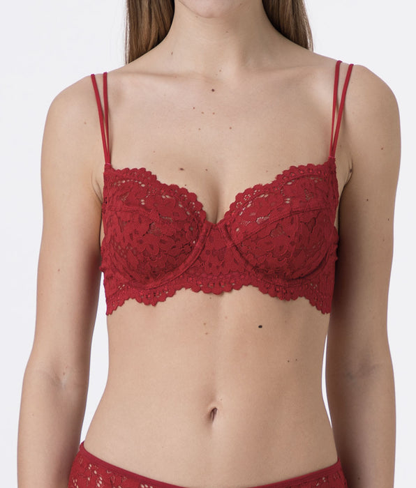 Lovable Reggiseno con Ferretto Eclat Floral Lace in pizzo floreale, rosso