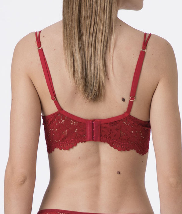 Lovable Reggiseno con Ferretto Eclat Floral Lace in pizzo floreale, rosso