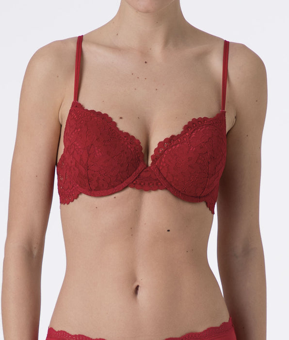 Lovable Reggiseno Imbottito con Ferretto Eclat Floral Lace in pizzo floreale, rosso
