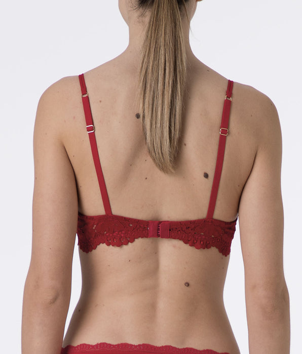 Lovable Reggiseno Imbottito con Ferretto Eclat Floral Lace in pizzo floreale, rosso