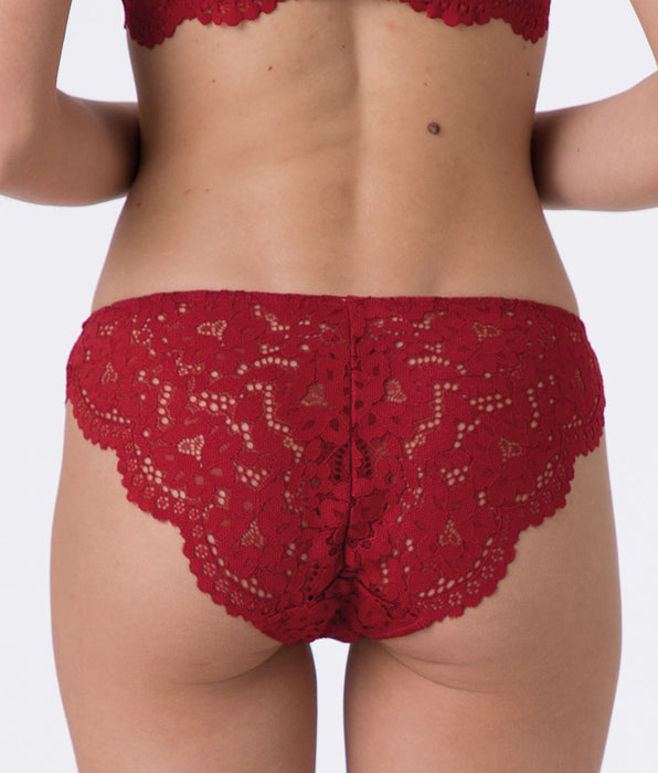 Lovable Slip Eclat Floral Lace in pizzo floreale, rosso