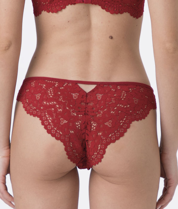 Lovable Brasiliano Eclat Floral Lace in pizzo floreale, rosso