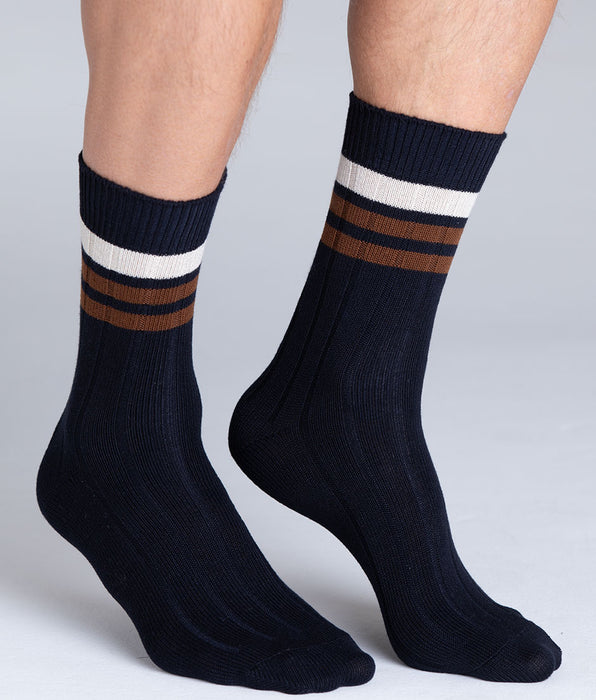 Lovable Fancy Bamboo Short Socks, midnight blue